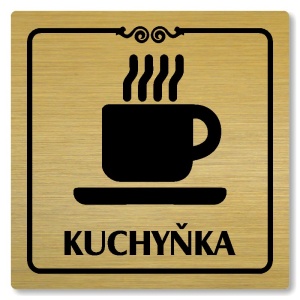 Kuchyňka, 118x118mm, zlatá, Texas